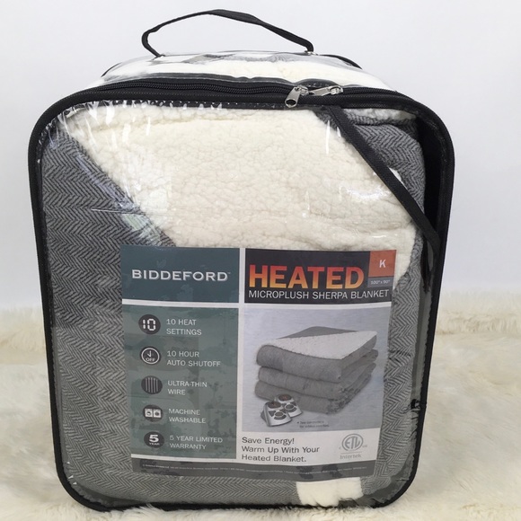 Other - Microplush with Sherpa Electric Blanket King Gray
